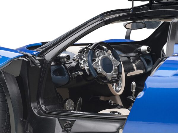 12232_57169844.jpg Pagani Huayra Metallic Blue with Black Top and Silver Wheels 1/12 Model Car by Autoart