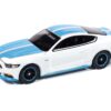 2016 Ford Mustang GT King Premier Edition "Petty's Garage" Oxford White with Petty Blue Stripes "Modern Muscle" Series 1/64 Diecast Model Car by Auto World
