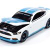 2016 Ford Mustang GT King Premier Edition "Petty's Garage" Oxford White with Petty Blue Stripes "Modern Muscle" Series 1/64 Diecast Model Car by Auto World