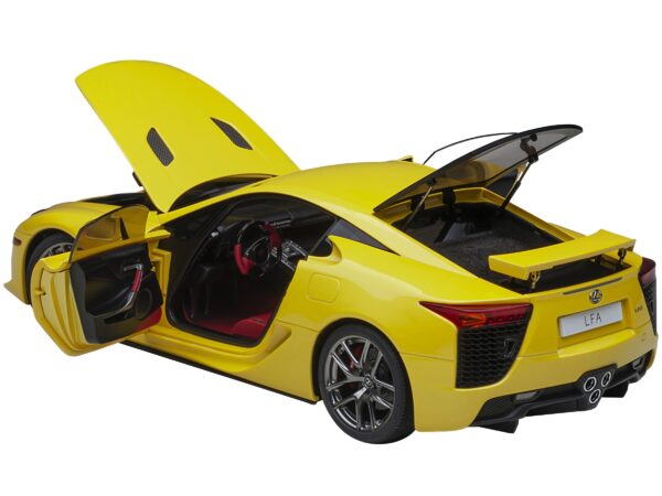 78854_55548857.jpg Lexus LFA Pearl Yellow with Red and Black Interior 1/18 Model Car by Autoart