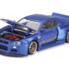 Nissan Skyline GT-R (R34) "SHINJUKU V2 Aero" RHD (Right Hand Drive) Blue Metallic (Designed by Jun Imai) "Kaido House" Special 1/64 Diecast Model Car by Mini GT