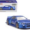 Nissan Skyline GT-R (R34) "SHINJUKU V2 Aero" RHD (Right Hand Drive) Blue Metallic (Designed by Jun Imai) "Kaido House" Special 1/64 Diecast Model Car by Mini GT
