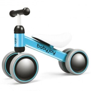 Baby Balance Bike for 2 Years Old Boys Girls No Pedal 4 Wheels-Blue - Color: Blue